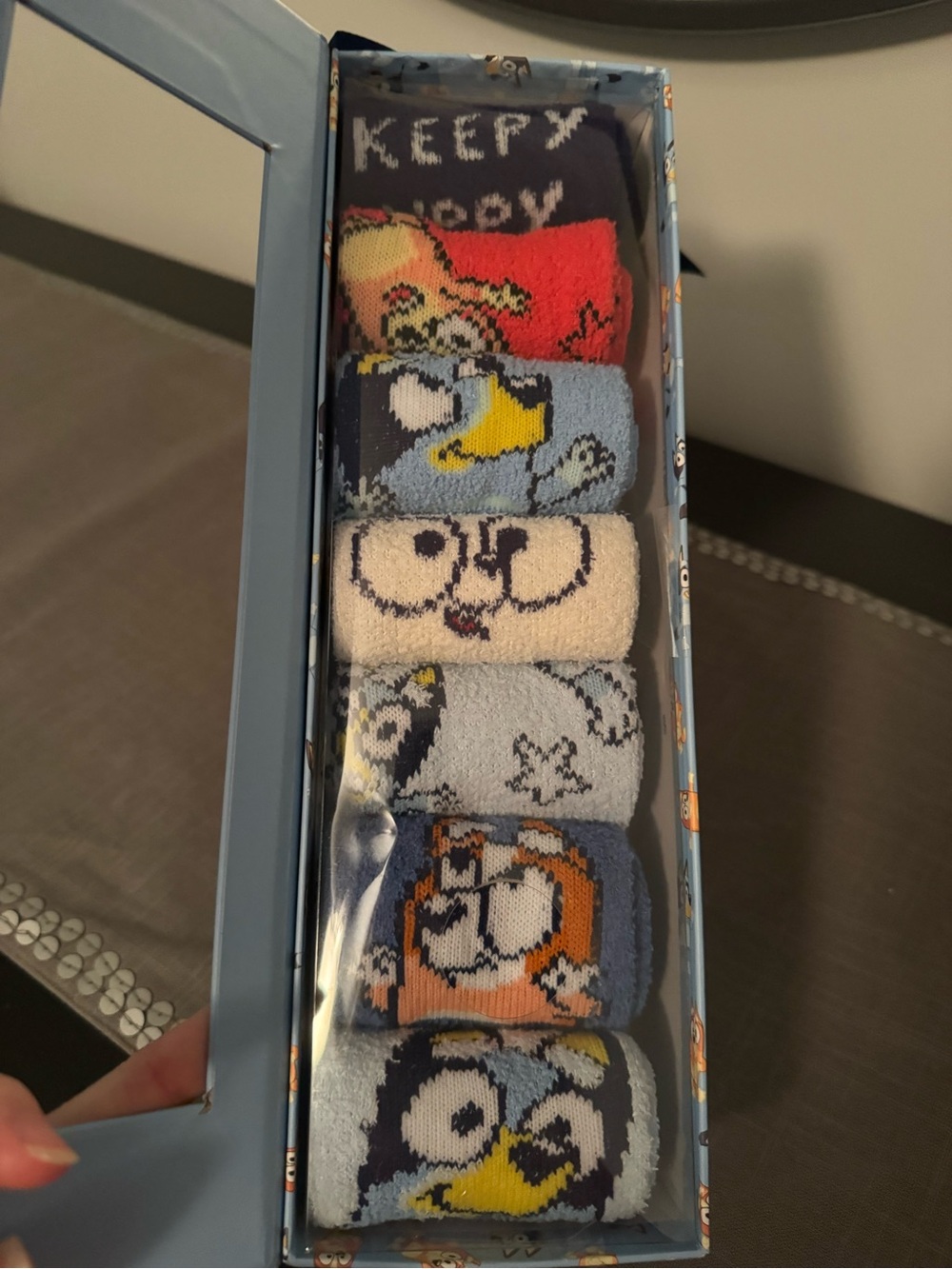 NWT kids cozy Bluey sock set- kids S/M 9-2.5
